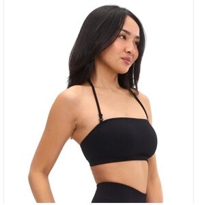 BUFFBUNNY COLLECTION Seamless Ribbed Bandeau Black Size Medium NWT